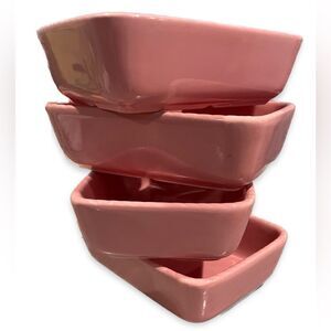 Robert Gordon Oven Proof Mini Pink Ceramic Baking Dishes Set of Four